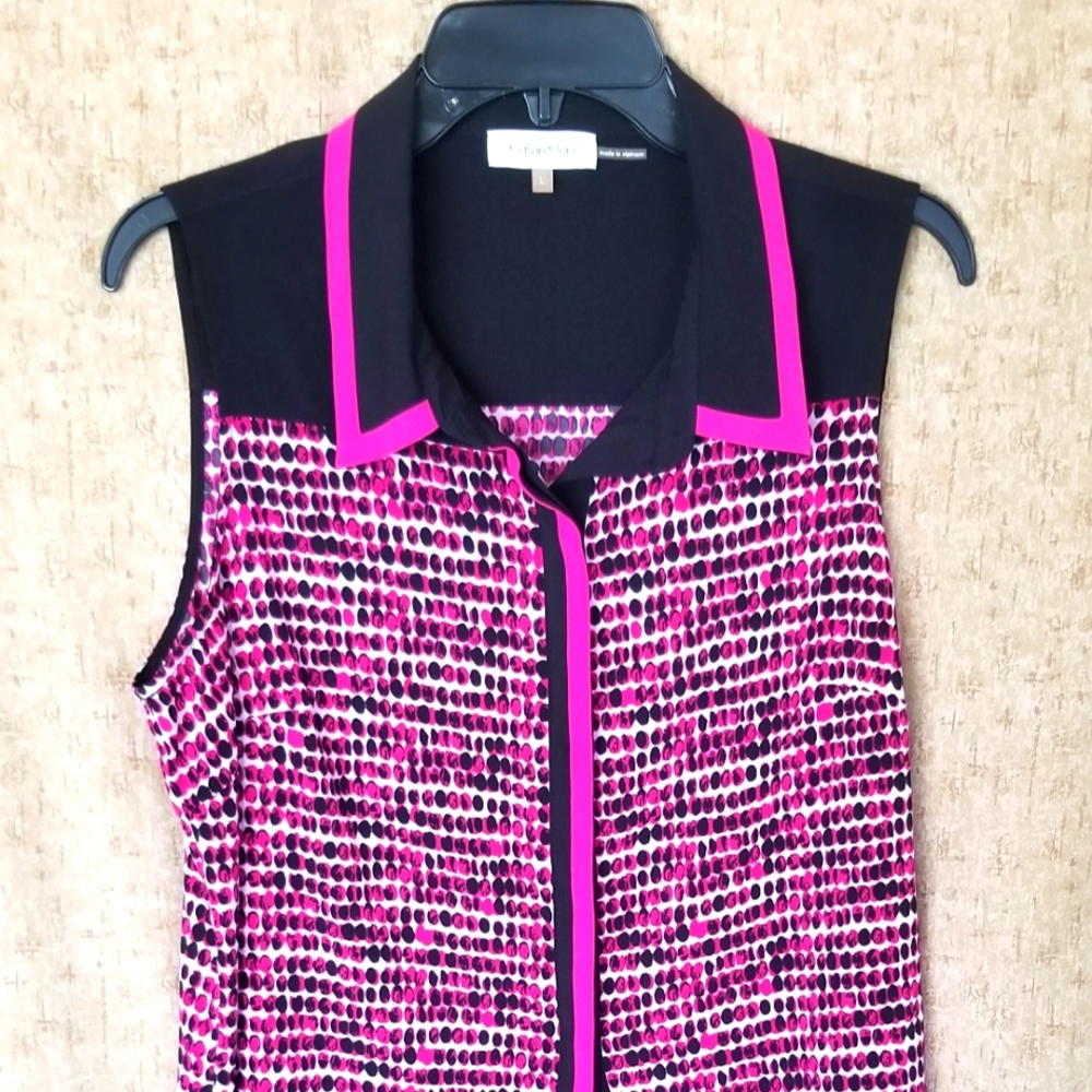Calvin Klein Pointed Collar Shell
